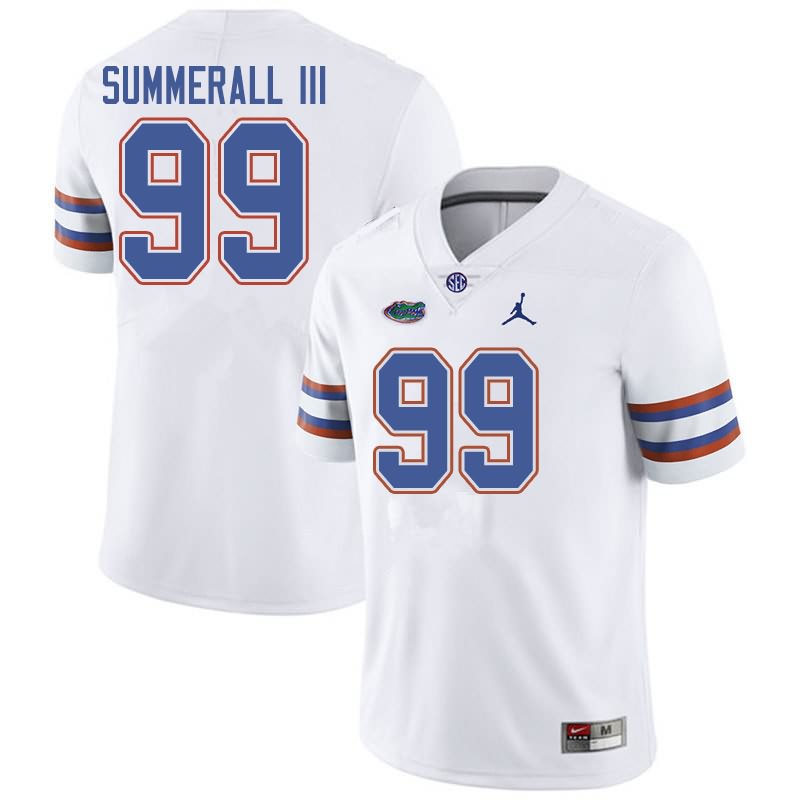 NCAA Florida Gators Lloyd Summerall III Men's #99 Jordan Brand White Stitched Authentic College Football Jersey VZI0264MO